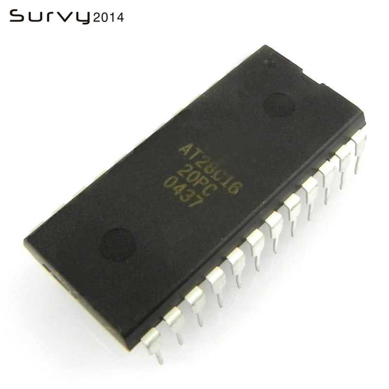1/5PCS AT28C16-20PC AT28C16 20PC 28C16 8K x 8 EEPROM DIP-24 diy  ǰ
